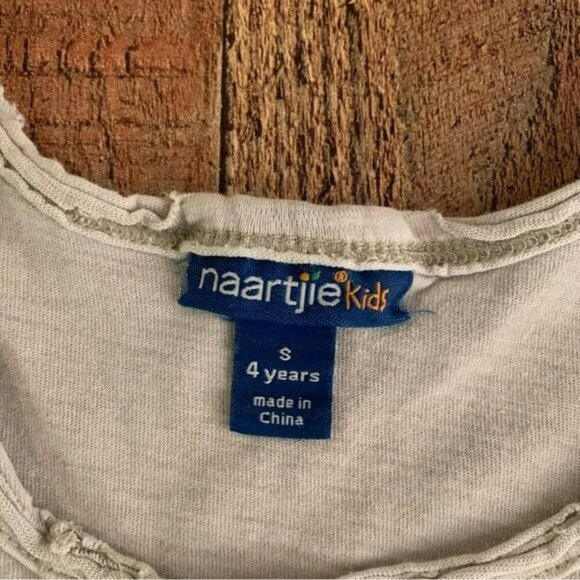 Naartjie kids size 4 khaki green asymmetrical tank top dress - Picture 4 of 7